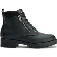 Schnürstiefelette mit Reißverschlussdetail