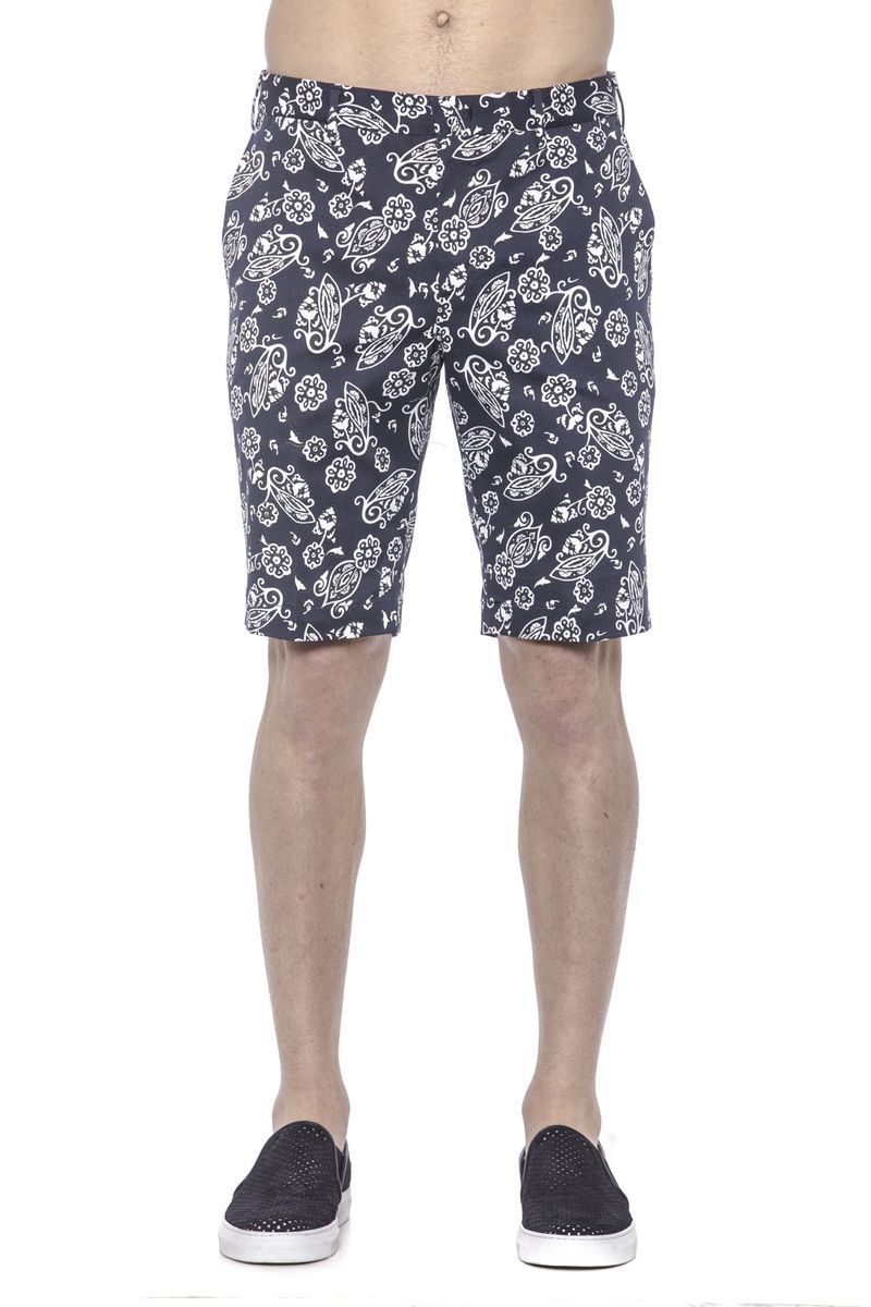 Gemusterte Baumwoll-Bermudashorts