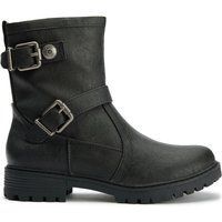 Stiefelette aus veganem Leder mit Schnalle