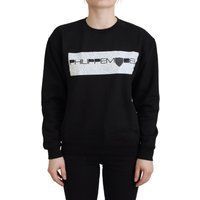 Schwarzes Sweatshirt mit grafischem Druck