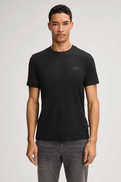 JOOP! Jeans Alphis Schwarzes Baumwoll T-Shirt Klassischer Rundhalsausschnitt