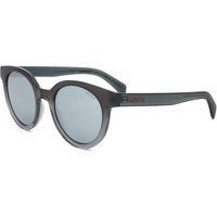 Runde Sonnenbrille mit verspiegelten Gläsern