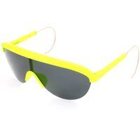 Sportliche Schild-Sonnenbrille mit Drahtbügeln
