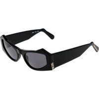 Geometrische Sonnenbrille Schwarz