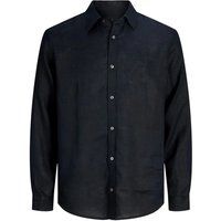 Jack And Jones Herren Leinenhemd (Schwarz)