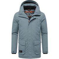 Herren Parka mit Kapuze und Zwei-Wege-Reißverschluss