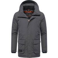 Herren Parka mit Kapuze und Zwei-Wege-Reißverschluss