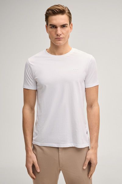 JOOP! Jeans Weißes Baumwoll Basic T-Shirt Rundhals Kurzarm