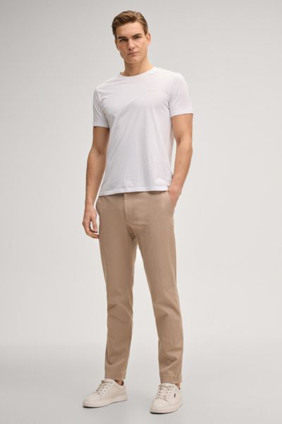 JOOP! Jeans Weißes Baumwoll Basic T-Shirt Rundhals Kurzarm