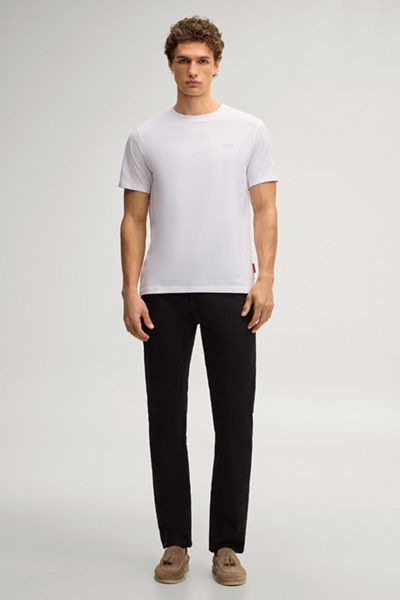 JOOP! Jeans Weißes Baumwoll Basic T-Shirt Rundhals Kurzarm