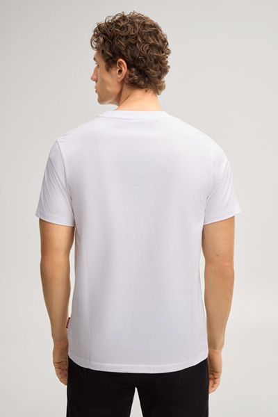 JOOP! Jeans Weißes Baumwoll Basic T-Shirt Rundhals Kurzarm