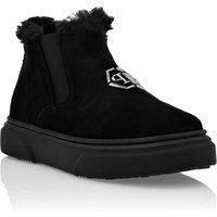 Shearling Wildleder Leder Stiefeletten