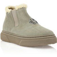 Shearling Wildleder Leder Stiefeletten