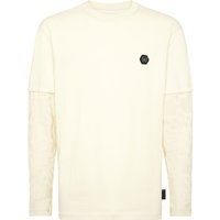 Langarm-T-Shirt mit Jacquard-Details und Doppellagen