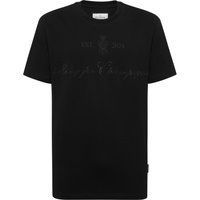 Besticktes T-Shirt mit Grafikdruck und Rundhalsausschnitt