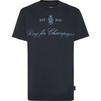 Besticktes T-Shirt mit Grafikdruck und Rundhalsausschnitt