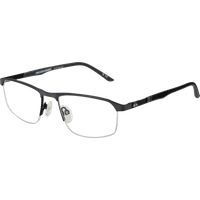 Rechteckige Metallbrille mit Halbrand