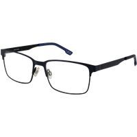 Rechteckige Blaue Metallrahmen Brille