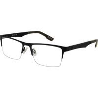 Mattschwarze Halbrand-Rechteckige Brille
