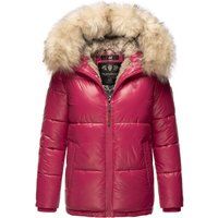 Warme, gefütterte Winterjacke mit Kunstfell