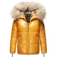 Warme, gefütterte Winterjacke mit Kunstfell
