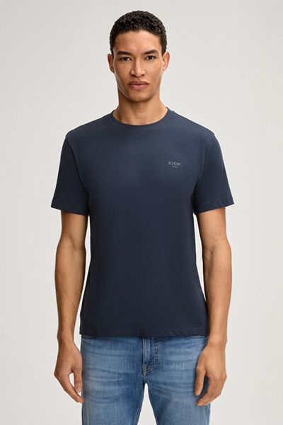JOOP! JEANS Alphis Dunkelblaues Basic T-Shirt aus Baumwolle