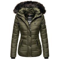 Warme Steppjacke mit Kunstfellkapuze