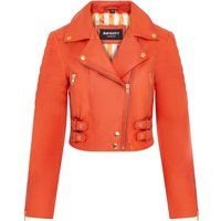 Kurze Bikerjacke mit Schnallendetails