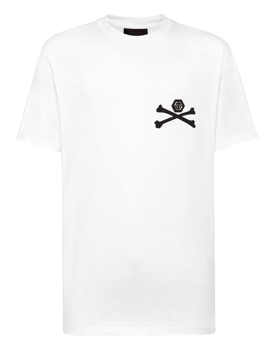 Minimalistisches T-Shirt mit Skelett-Motiv