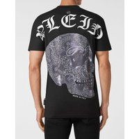 Totenkopf-Paisley-Grafikdruck T-Shirt