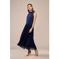Eleganter Plissee-Midi-Rock