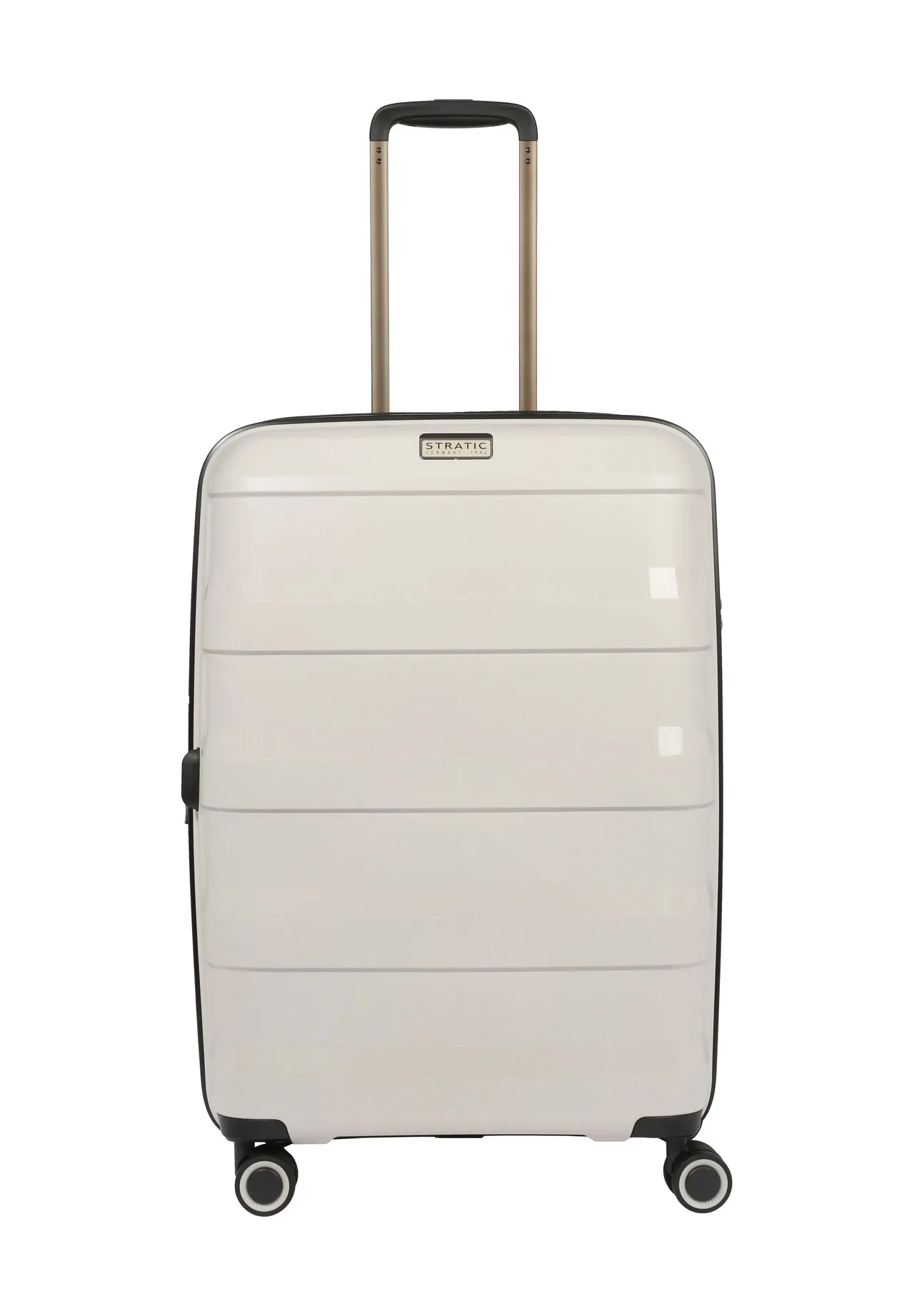 Stratic 4-Doppelrollen-Trolley, Hartschale, Emblem, TSA-Schloss, beige, 65