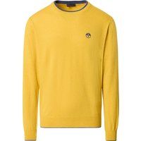 Klassischer Rundhals Strickpullover mit Logo