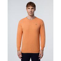 Klassischer Rundhals Strickpullover mit Logo