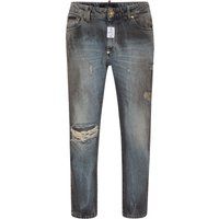 Destroyed Straight-Fit Denim Jeans