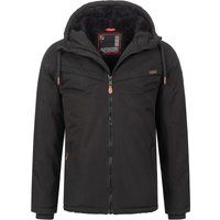 Herren Winterjacke mit Teddyfutter und Kapuze