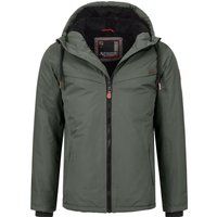 Herren Winterjacke mit Teddyfutter und Kapuze