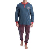 Herren Langarm Schlafanzug Set