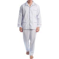 Herren Langarm Popeline Schlafanzug Set
