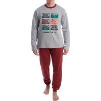 Herren-Pyjama-Set aus weichem Baumwollplüsch