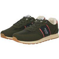 Olivgrüner Retro-Laufschuh-Sneaker