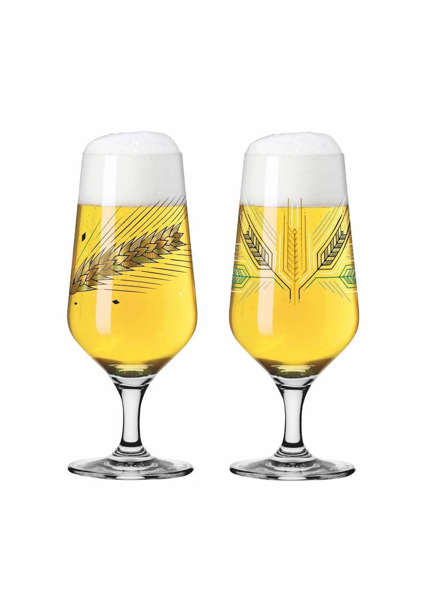 RITZENHOFF Bierglas‐Set #5 + #6, Andreas Preis 2022, Geschenkverpackung, gold|mehrfarbig, 374 ML