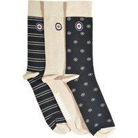 Herrensocken mit Muster, Baumwollmischung, 3er-Pack