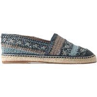 Gewebter Leder Espadrille Slipper