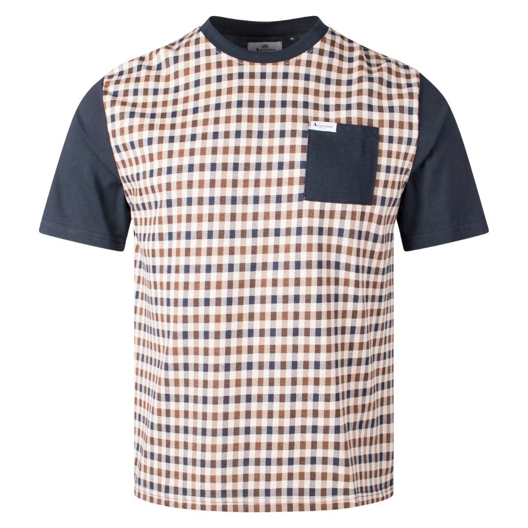 Baumwoll-T-Shirt mit Karomuster