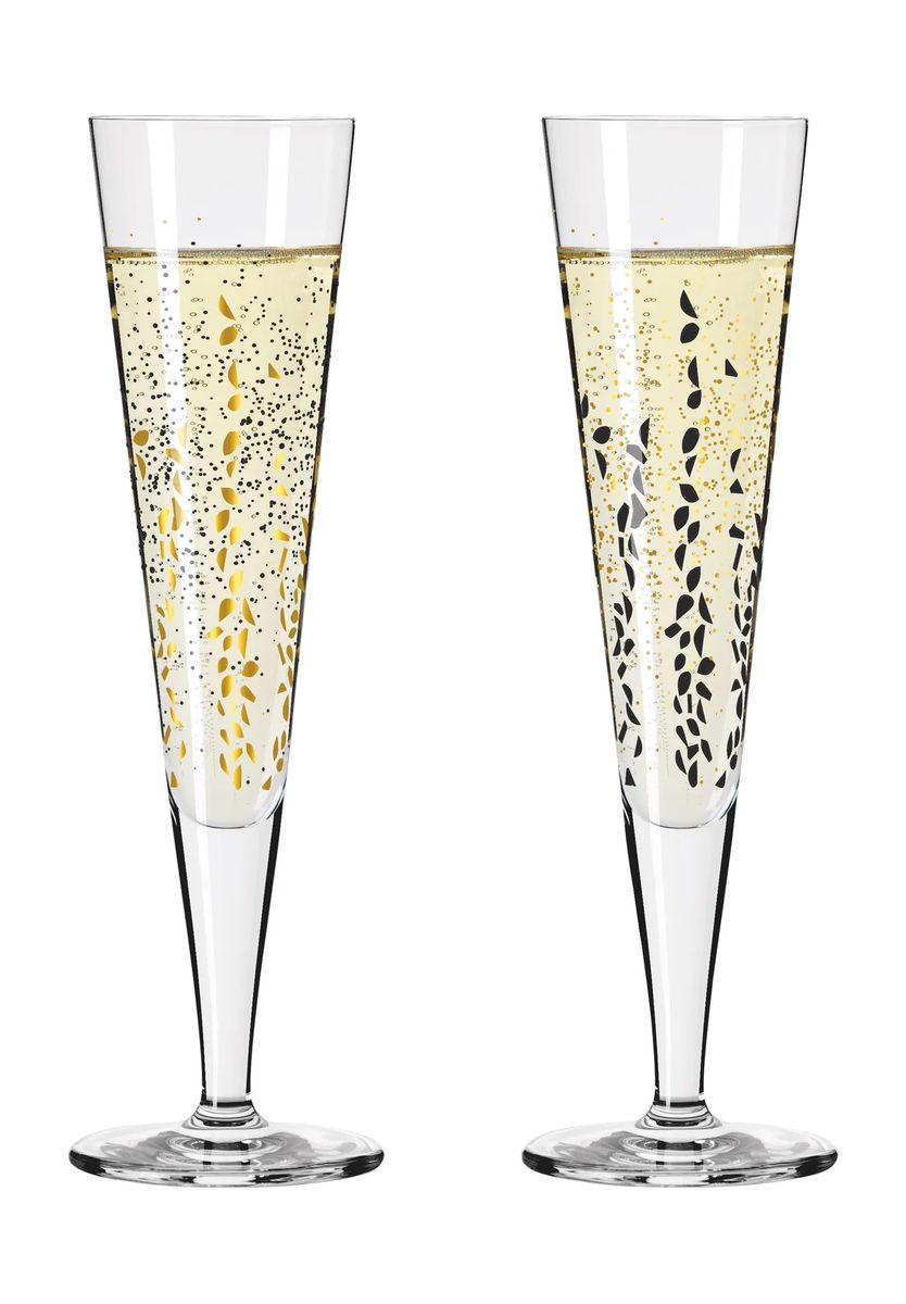 RITZENHOFF Champagnerglas 2er-Set, gold|schwarz