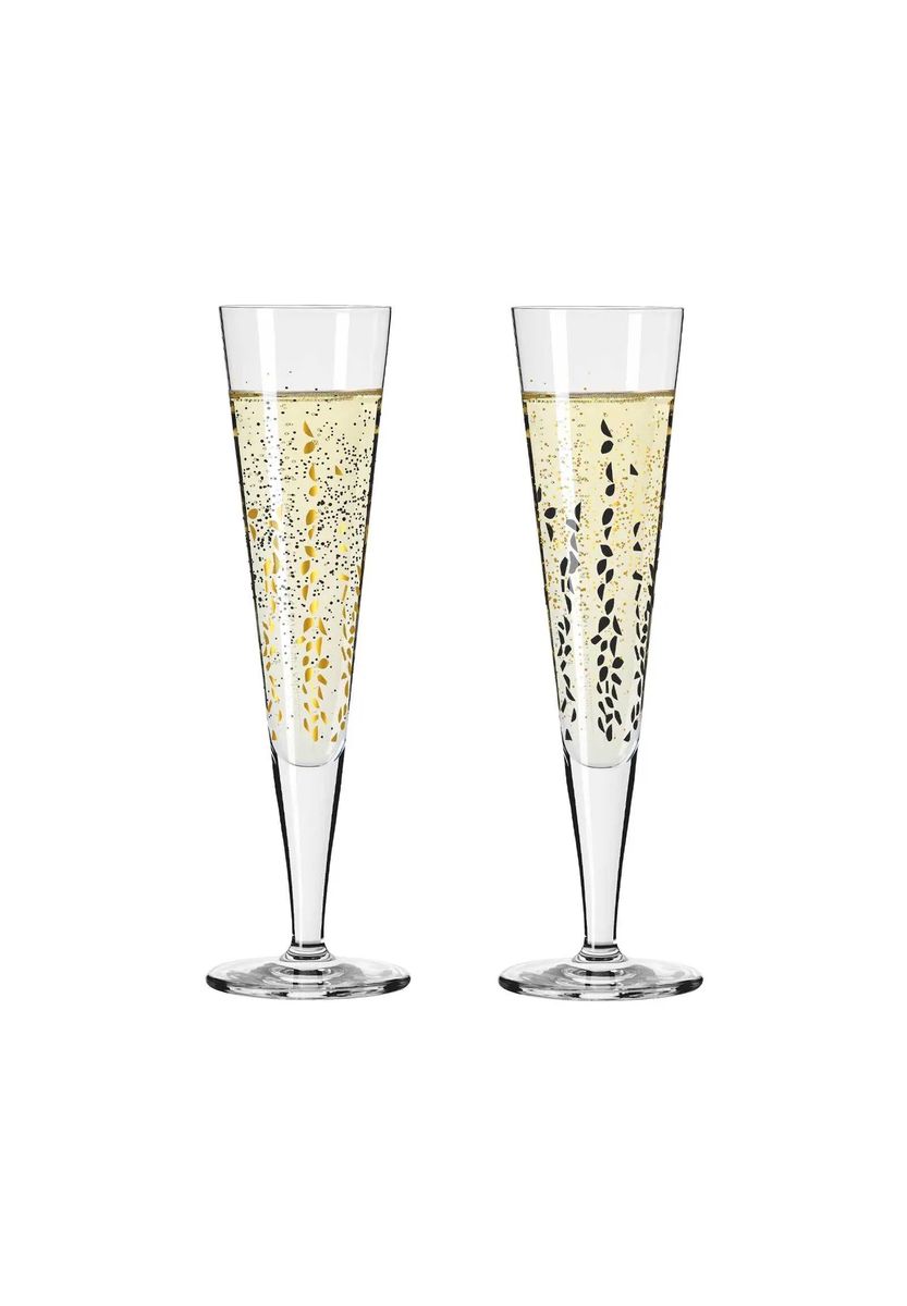 RITZENHOFF Champagnerglas 2er-Set, gold|schwarz