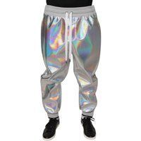 Holografische Jogginghose Silber