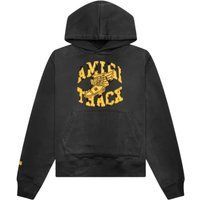 Verblichener schwarzer Hoodie mit Grafikprint