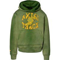 Grüner Track Grafik Hoodie